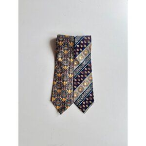Lot of 2 THE METROPOLITAN MUSEUM OF ART Printed 100% Silk Ties